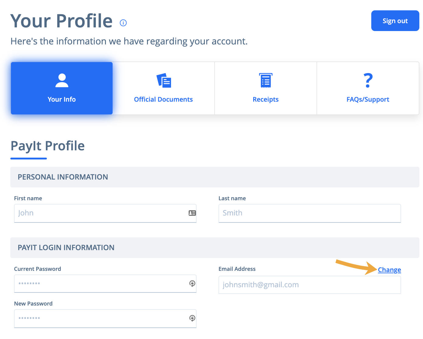 Change login from Facebook account to email address – SUPPORT